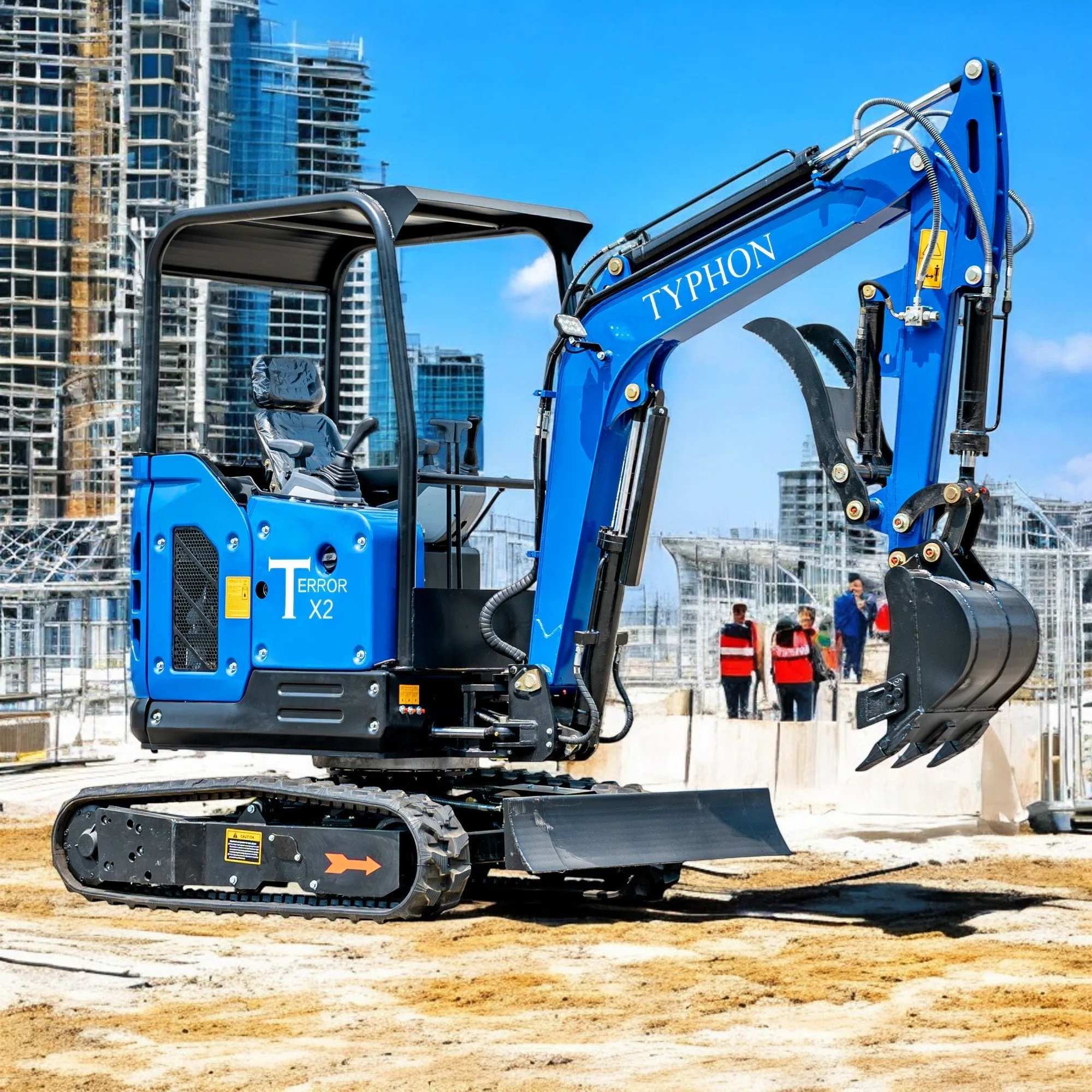 Typhon Terror X2 Storm 2.5-Ton Mini Excavator, Kubota V1505 Diesel Engine